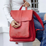 Genuine Leather Luxury Mally Baby Backpack With Changing Mat And Stroller Straps