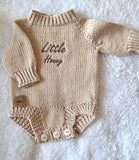 Preemie 'Little Honey' Knitted Romper