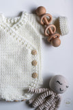 Preemie Crossover Knitted Romper