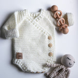 Preemie Crossover Knitted Romper