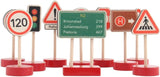 Wooden Road Sign 10Pc Toy Set