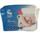 Baby’s Naturally Preterm Unisex Nappies 2kg Tape Diapers – (32 Pieces)