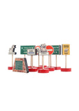 Wooden Road Sign 10Pc Toy Set