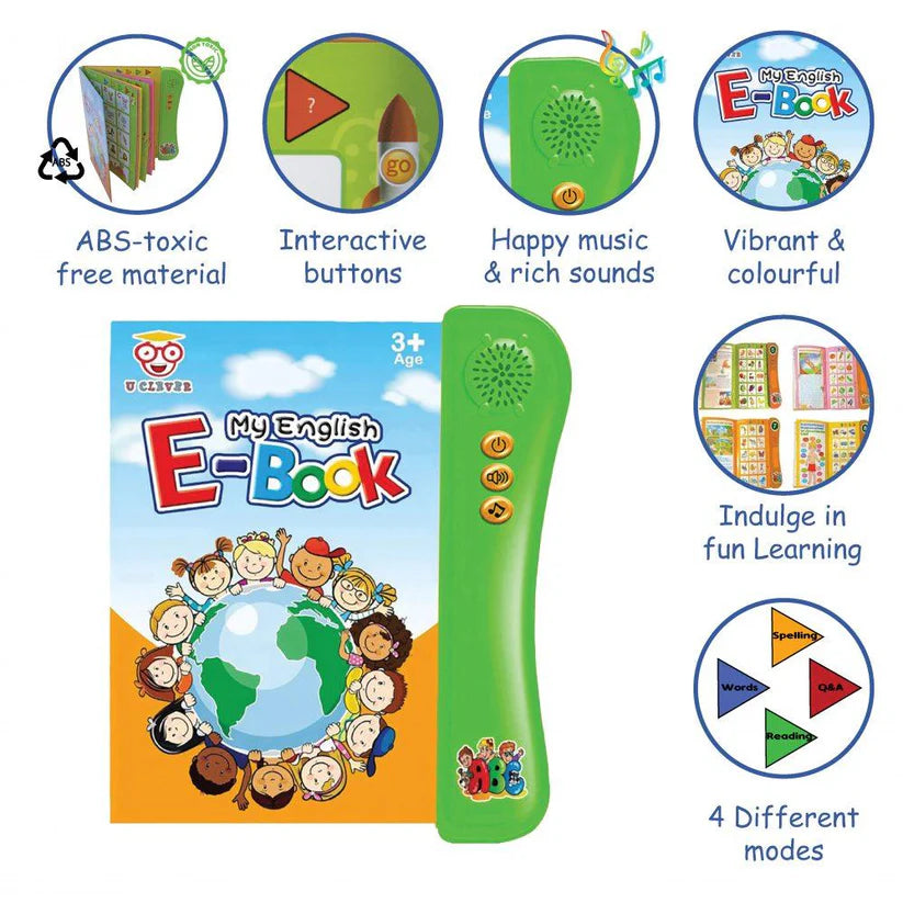 Early Learning Educational E-Book with Sounds, Alphabets, Shapes & Animals
