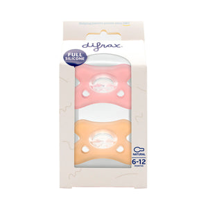 Difrax Silicone Pacifier (6-12 Months) - Duo Pack